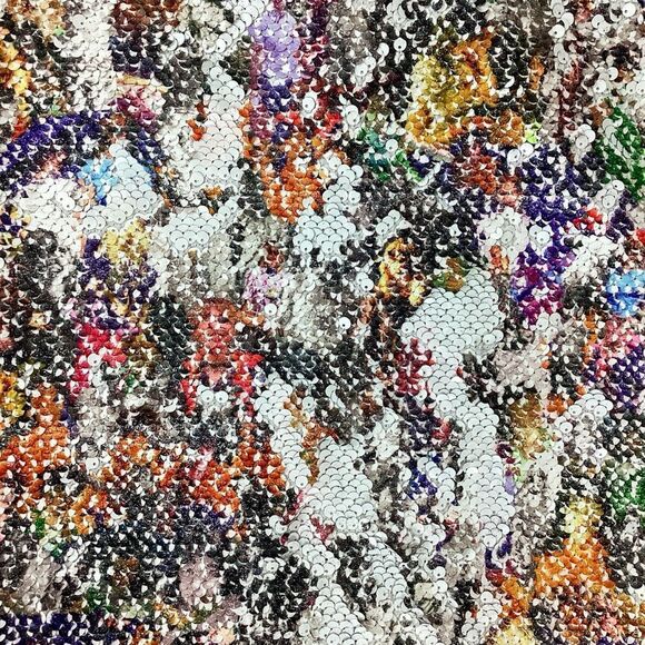 OPENING CEREMONY Size 2 Girl Collage Sequin Blouse Top Multi-Color Print - Picture 7 of 12